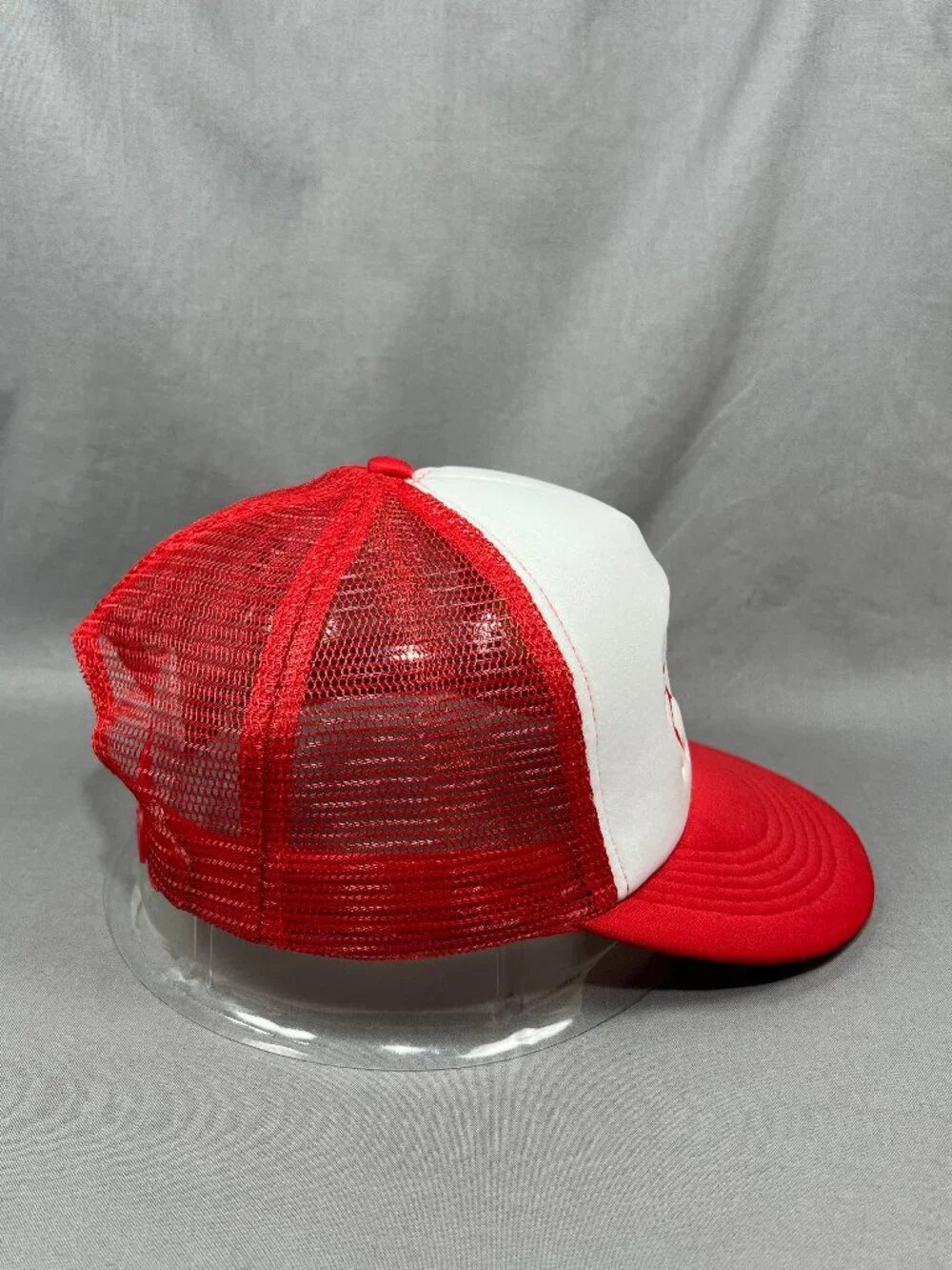 Whiskey Chicks OKC Oklahoma Snapback Hat Red White Buffalo Trucker Mesh Bar Cap